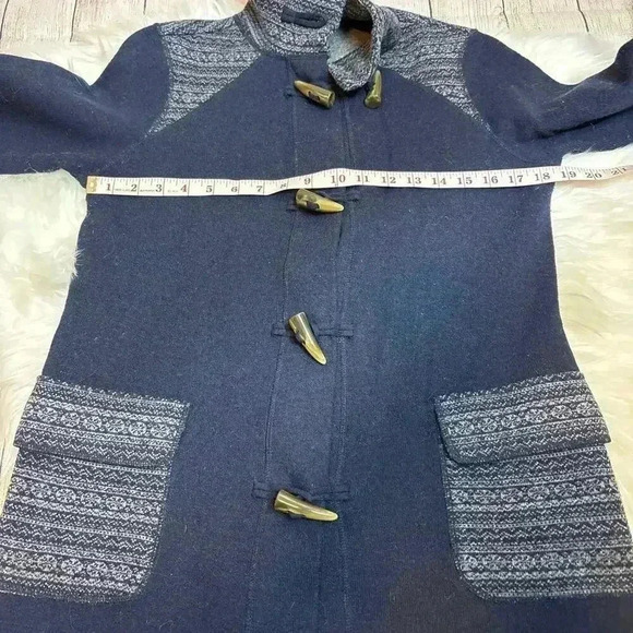 Dakini Wool Blend Jacket Sweater Navy Size M - Picture 8 of 10